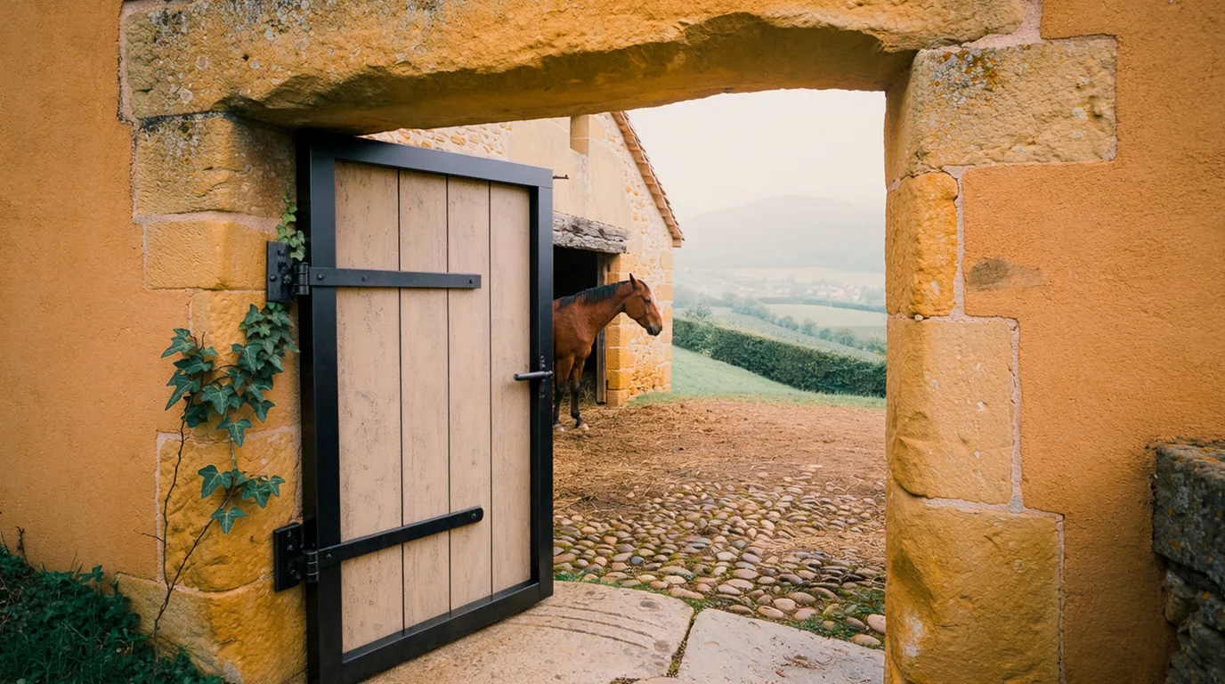 Entrée, Écurie du Laris, centre équestre à Montchenu